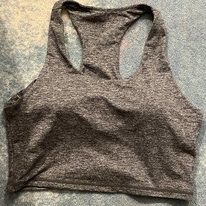 Ptula - The Bare Racerback Crop Top - Heathered Grey - Large